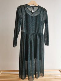 Schickes Kleid mit Chiffonlage - Größe 116 3