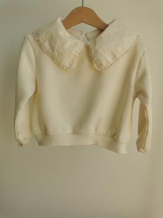 Sweatshirt mit Zierkragen - Größe 98 - ZARA