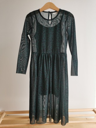 Schickes Kleid mit Chiffonlage - Größe 116 - NAME IT