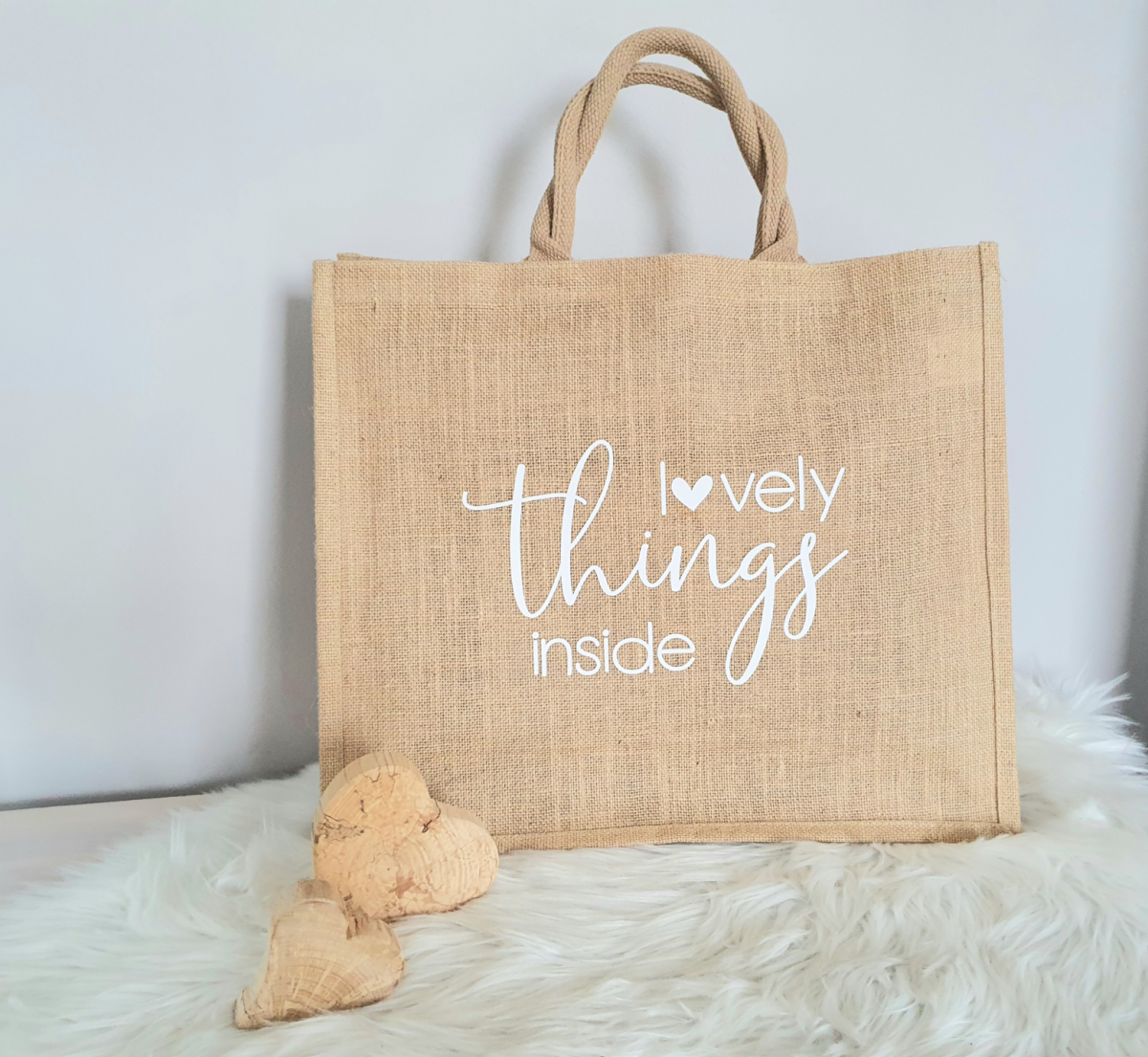 Jutetasche | Strandtasche lovely things inside | Jute Shopper / XXL Tasche