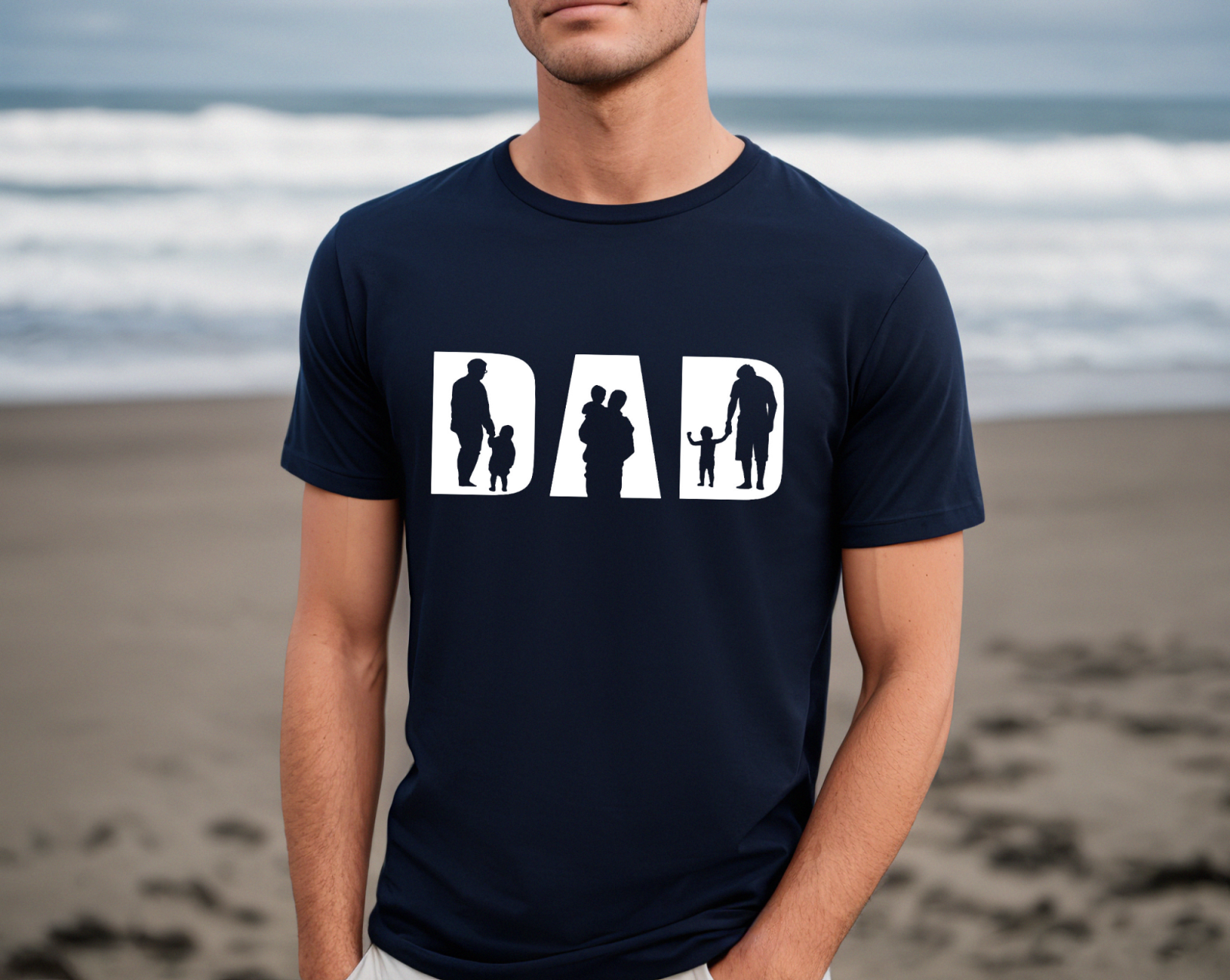 Herren T-Shirt DAD | Papa und Kinder | Bester Papa 2