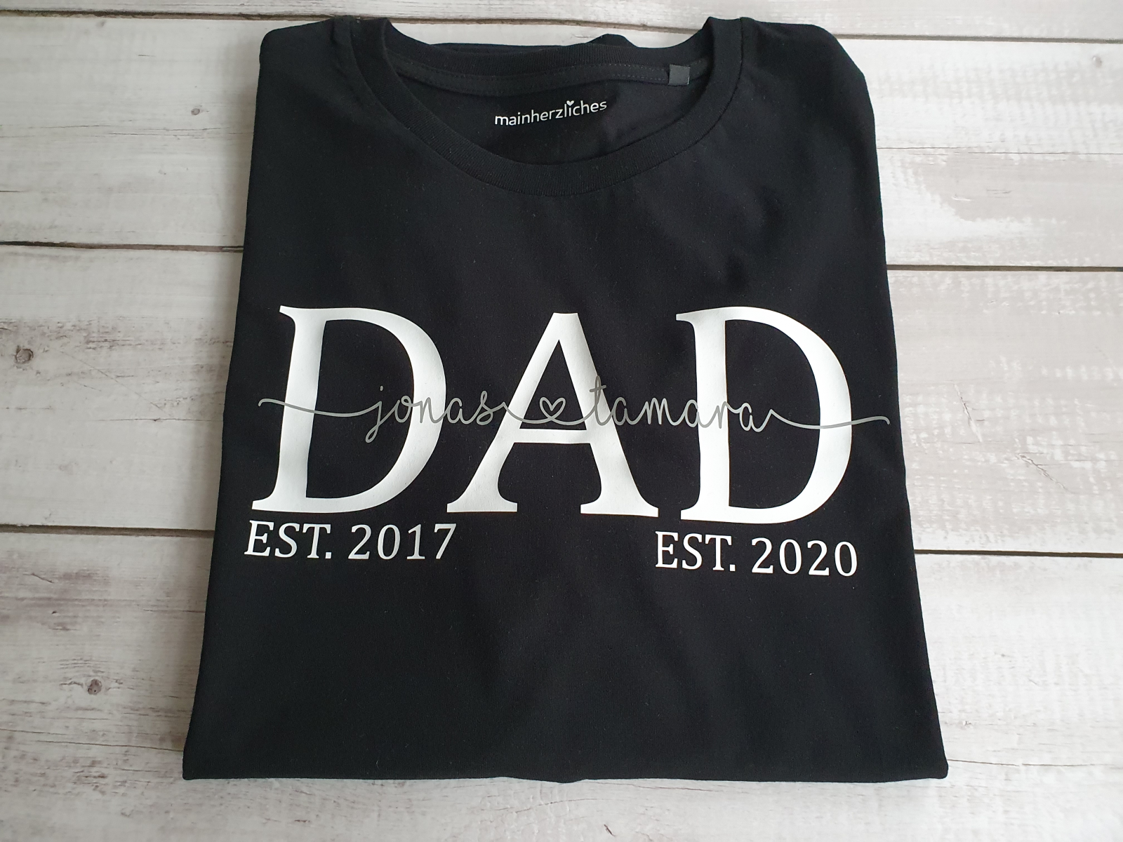 Herren T-Shirt DAD | EST Geburtsjahr und Kindernamen