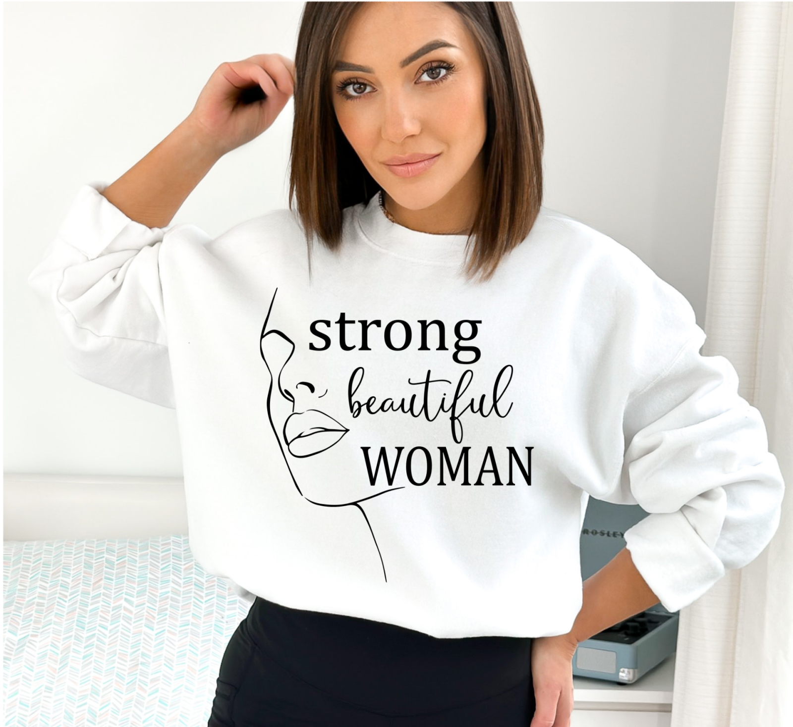 Damen Sweatshirt Pullover strong beautiful Woman