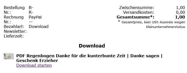 PDF Download Regenbogen Danke für die kunterbunte Zeit 6
