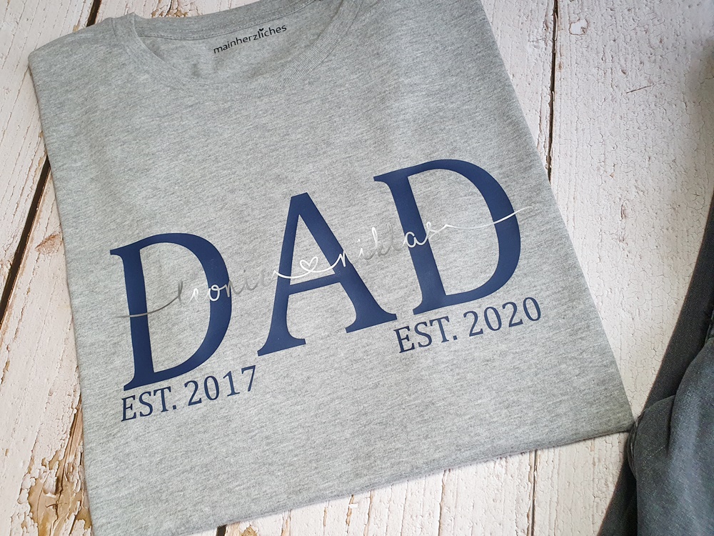 DAD Shirt mit Geburtsjahr und Kindernamen 2
