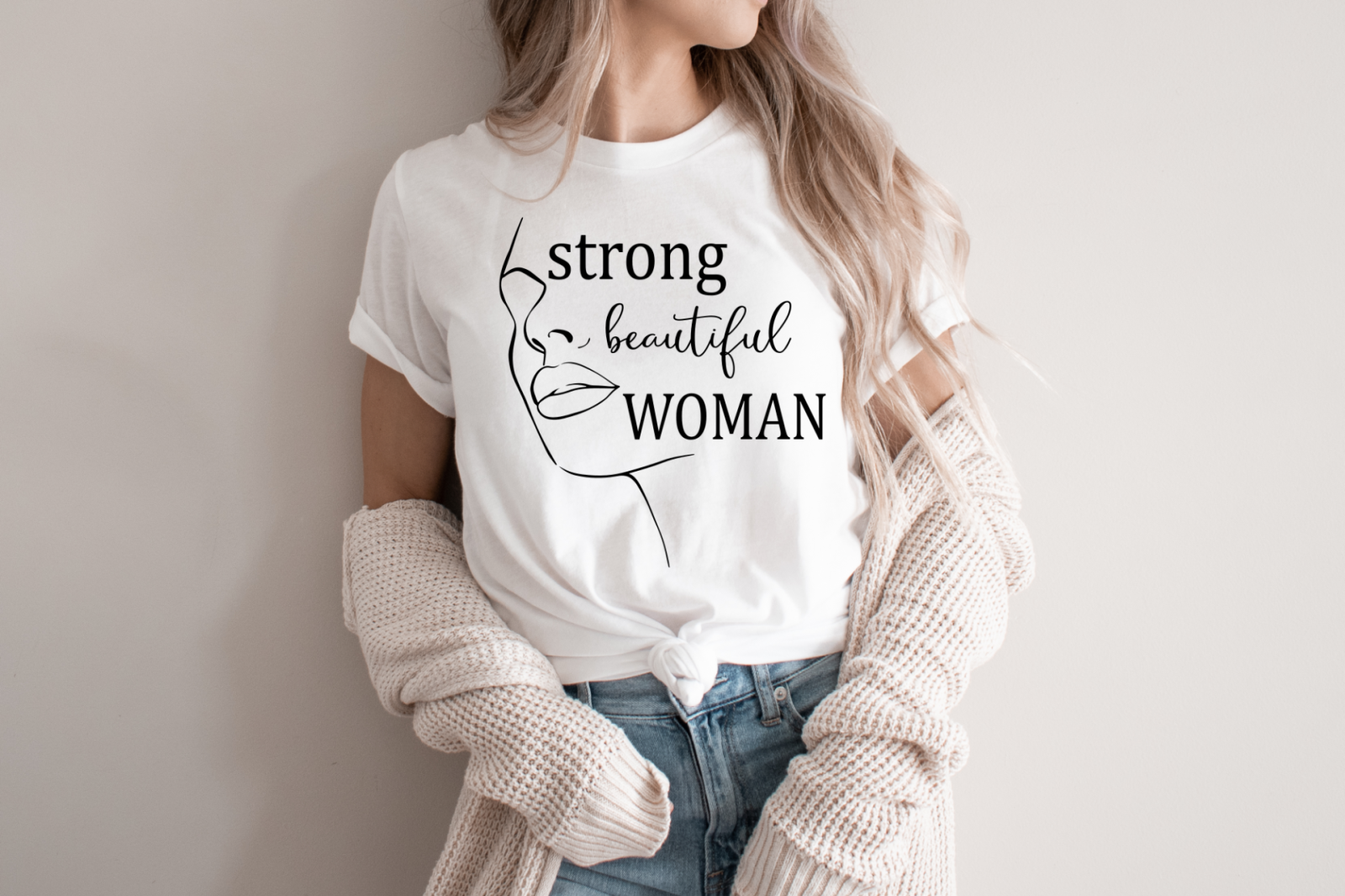 Damen T-Shirt Statement strong beautiful Woman