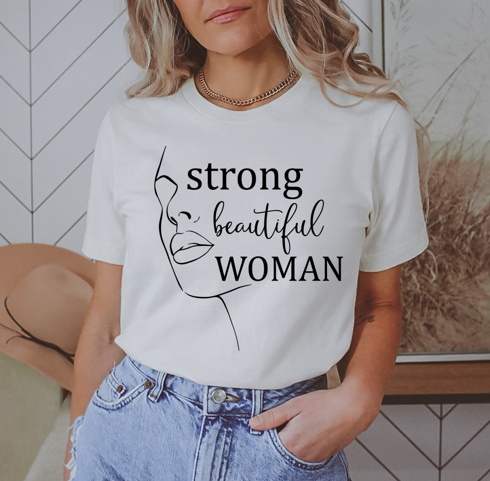 Damen T-Shirt Statement strong beautiful Woman 2