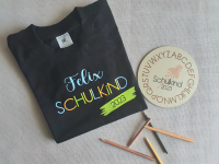 Kinder T-Shirt Schulkind | Schuljahr und Name | Schulkind 2