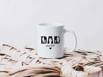 Personalisierte DAD Kaffeetasse | Tasse mit Geburtsjahr | Geschenk zum Vatertag - DAD since Jahr