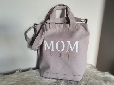 Personalisierte MOM Tasche | Schultertasche | Tragetasche | Shopper - MOM + Wunschnamen