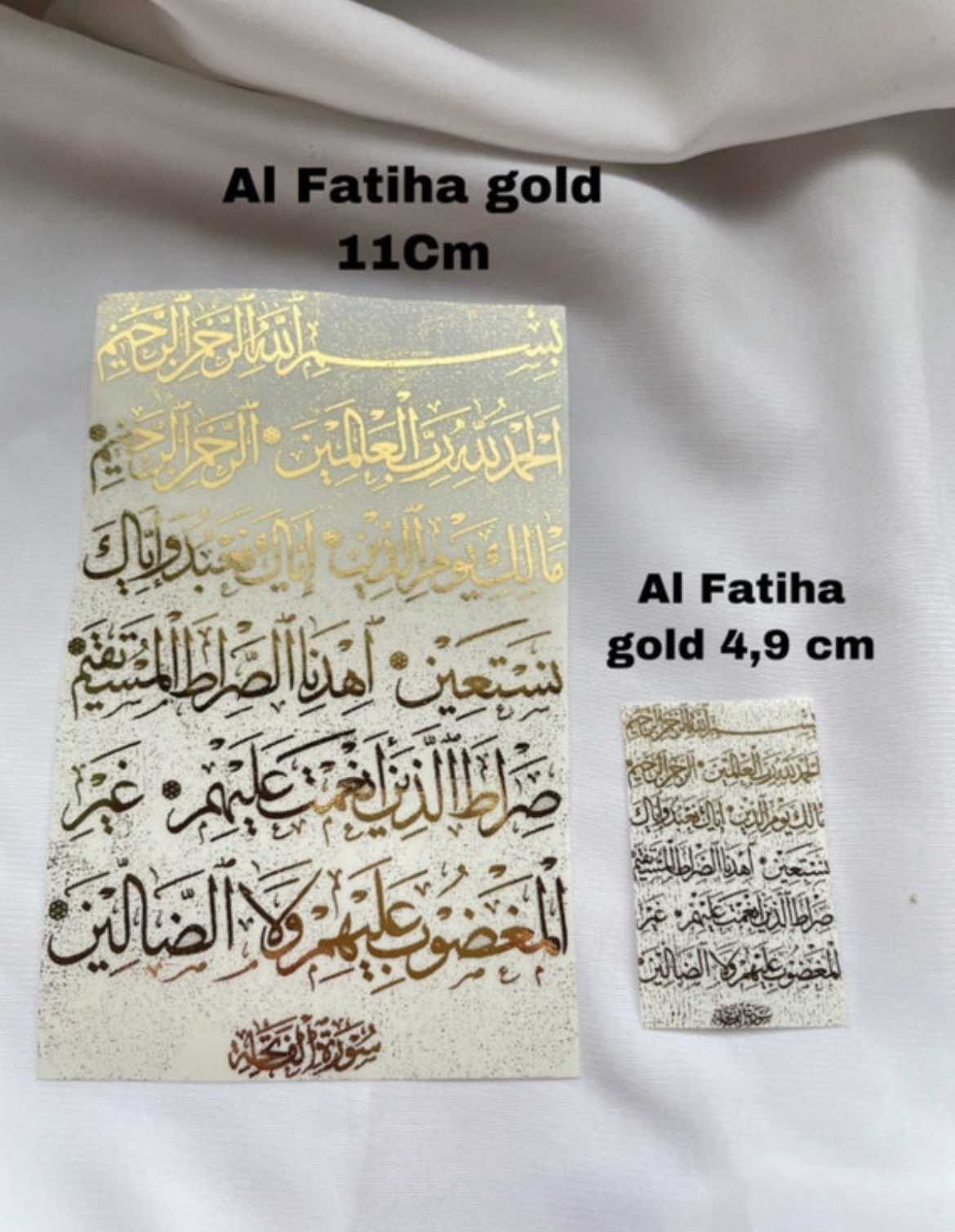 5x Sticker Gold Islamische Sticker Al FAtiha