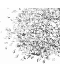 50 g crushed Glas Silber sparkle