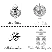 5 x Islam sticker Resin art Lesezeichen bismillah sticker ayet al kursi zubehör aufkleber Sticker 6