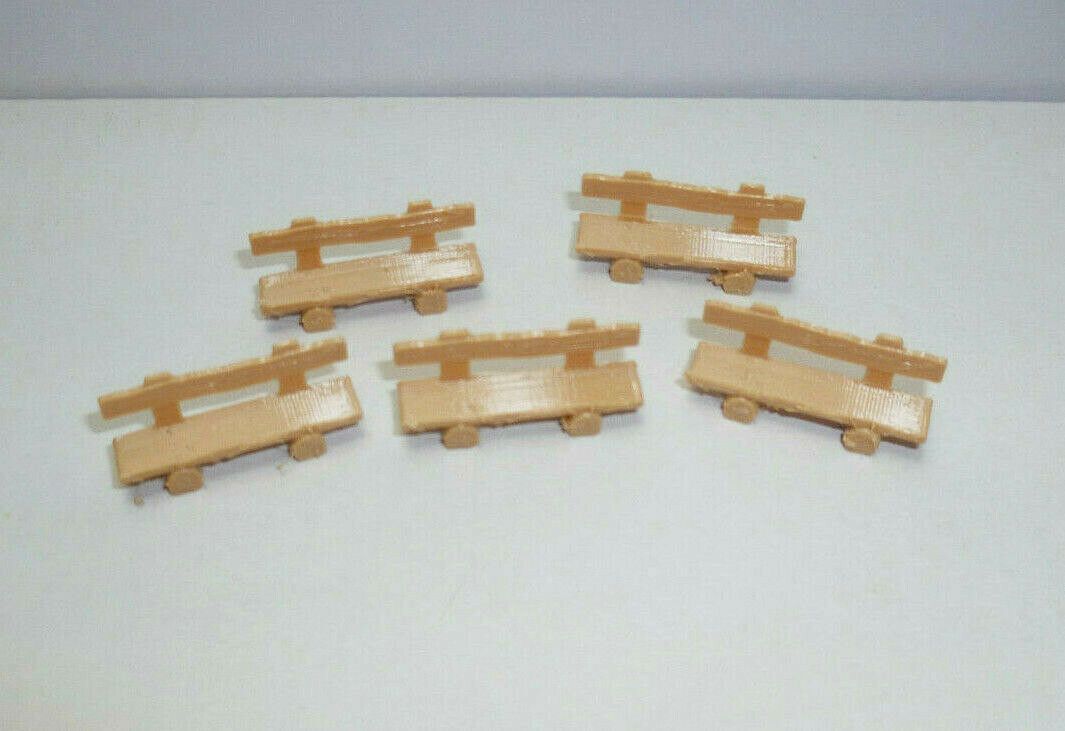 5er Set Parkbank Balkenbank Beige Modellbau H0 Sitzbank im Masstab 1:87 Diorama 2