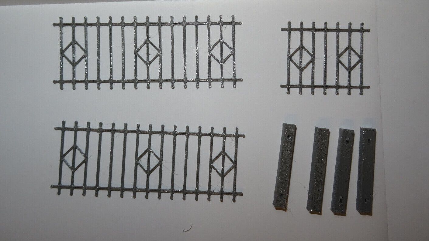 Modellbau Gartenzaun Metallzaunoptik Spur G 1:22,5 Diorama Feldbahn 3
