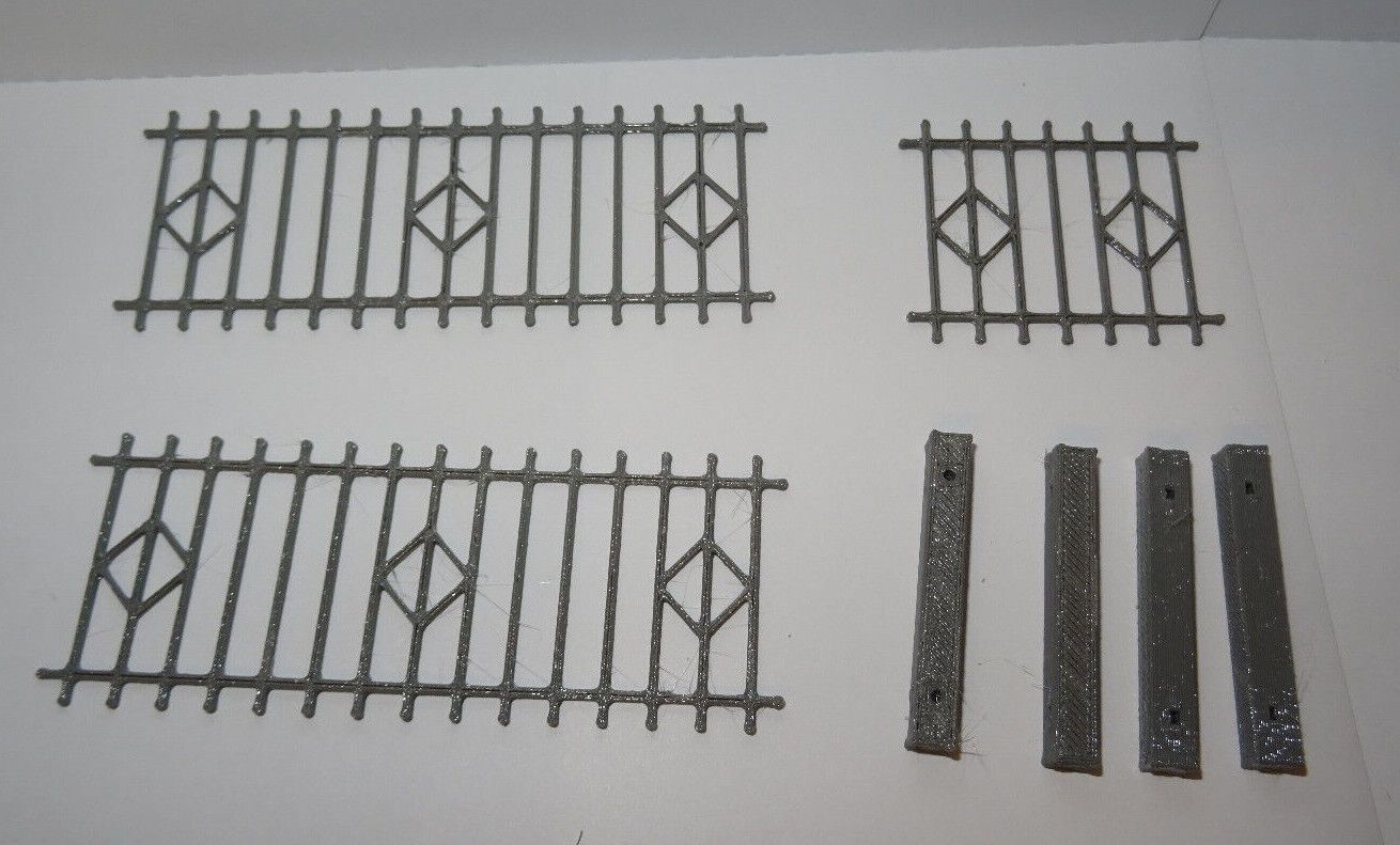 Modellbau Gartenzaun Metallzaunoptik Spur G 1:22,5 Diorama Feldbahn 4