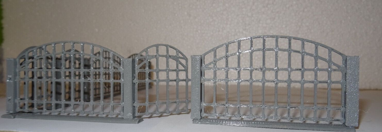 Modellbau Gartenzaun Metallzaunoptik Design Spur G 1:22,5 Diorama Feldbahn 2