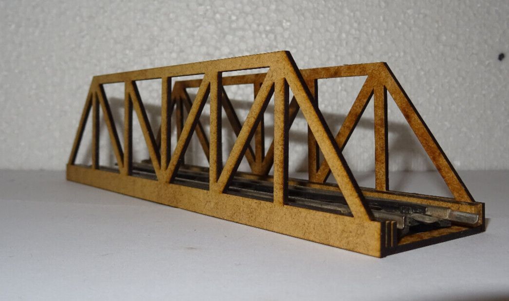 Kastenbrücke Spur H0 1:87 Bausatz Brücke Eingleisig MDF Platte Lasercut 4