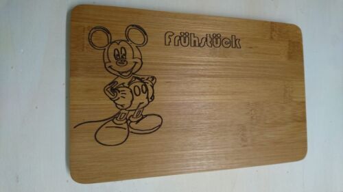 Bambus Frühstücksbrettchen 14x22 cm lasergraviert mit Wunschnamen/ Wunschtext