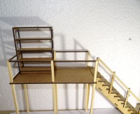 Bausatz Diorama 1:18 Werkstatt zusatzlager Podest Treppe Regal 7