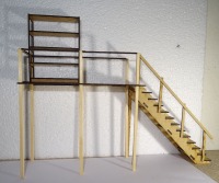 Bausatz Diorama 1:18 Werkstatt zusatzlager Podest Treppe Regal 8