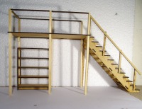 Bausatz Diorama 1:18 Werkstatt zusatzlager Podest Treppe Regal 9