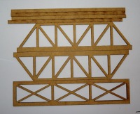 Kastenbrücke Spur H0 1:87 Bausatz Brücke Eingleisig MDF Platte Lasercut 8