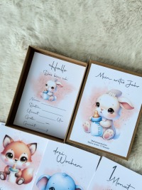 Meilensteinkarten Baby - Baby Meilensteinkarten - Baby Monatskarten - Mein erstes Jahr - Geschenke