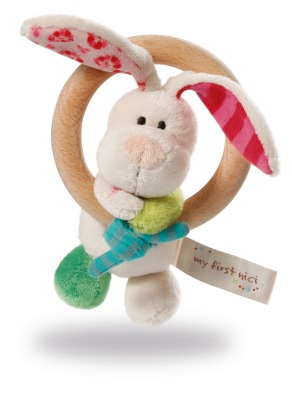 Holzgreifring Hase Tilli mit Glocke - Baby Spielzeug - Holzgreifring Hase Tilli mit Glocke