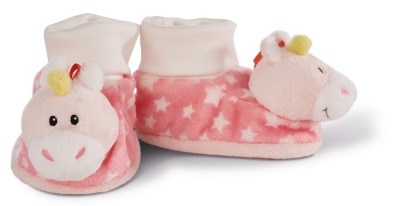 Babyschuhe Einhorn Stupsi mit Rassel - Geschenkidee zur Geburt - Babyschuhe Einhorn Stupsi mit