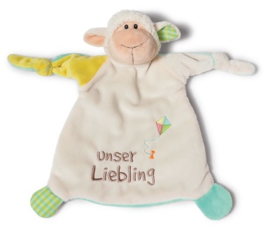 Schmusetuch Lamm unser Liebling - Kuscheltuch - Geschenkidee zur Geburt - Schmusetuch Lamm unser