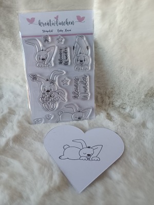 Stempelset - Baby Hasen 11 Teilig - Stempel - Clear Stamp - Durchsichtige Stempel - klare Stempel -