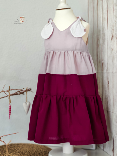Kleid | Größe 98 | Fliederfarben - Stufenkleid Isabella Größe 98