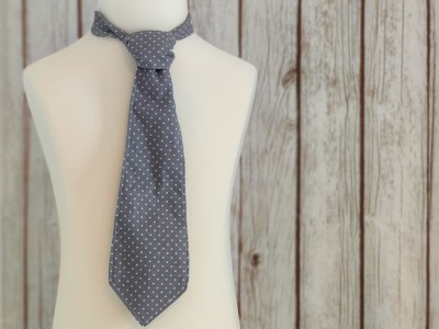 Krawatte | Gr. 62 -116 | grau | vorgebunden - Kinderkrawatte grau