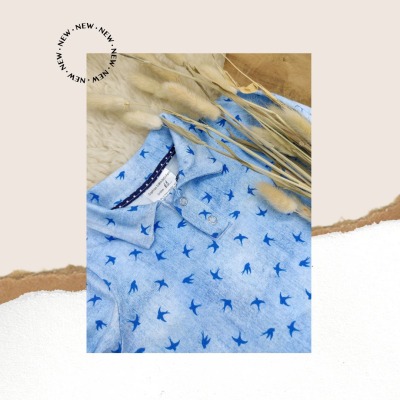 Poloshirt | ab Größe 68 | hellblau - Poloshirt für Jungs ab Größe 68 wahlweise mit langen oder