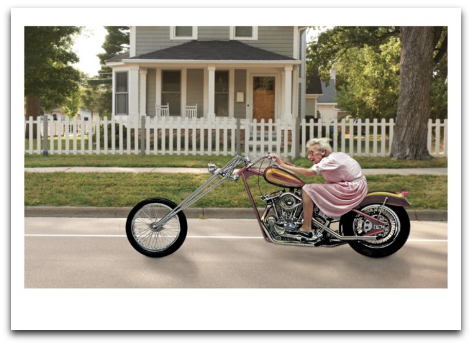 Grandma Motorcycle Card
