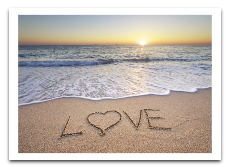 Love on Beach Card