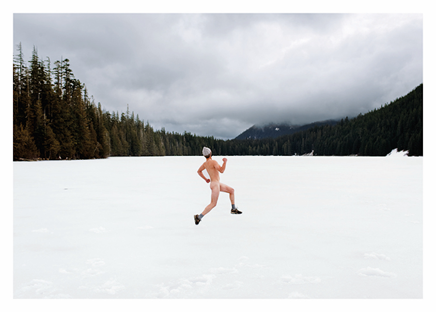 Naked Man Snow Card
