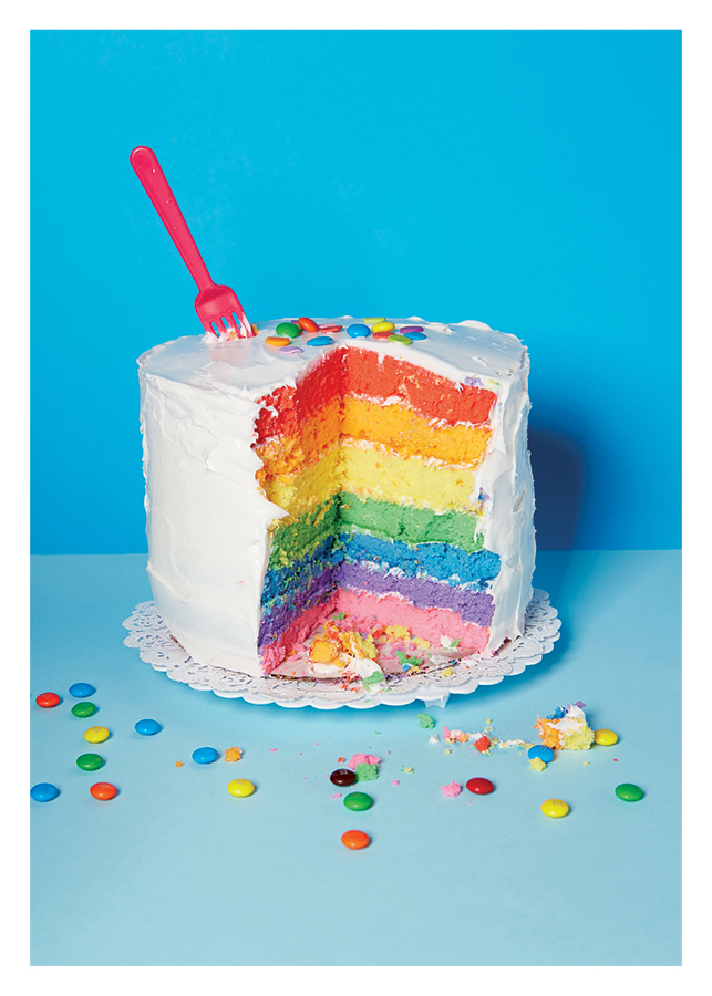 Rainbow Cake Card