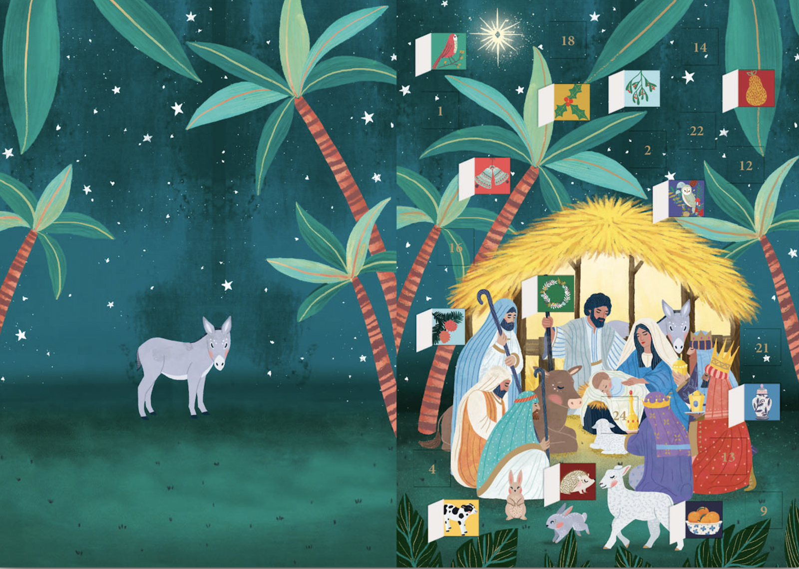 Nativity Advent Calendar Card 2
