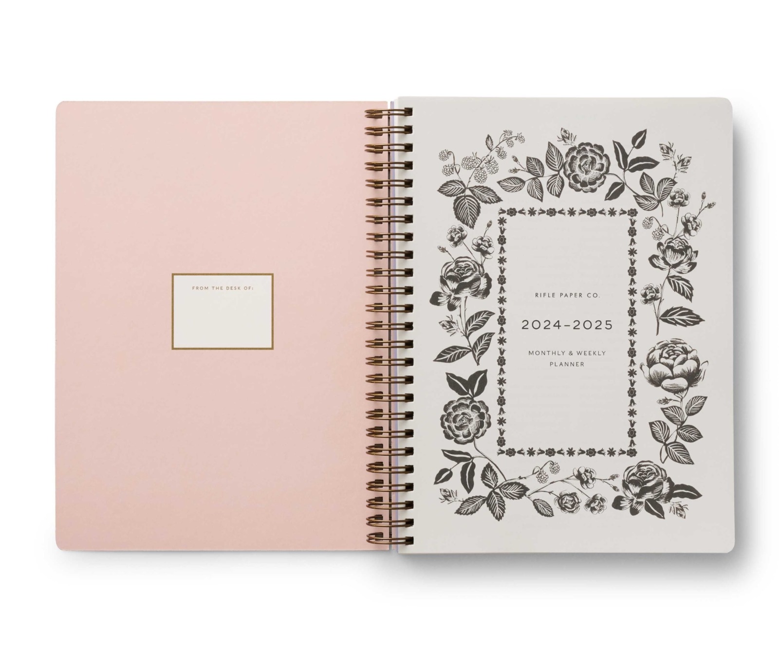 2025 English Rose Academic Softcover Spiral Planner 2