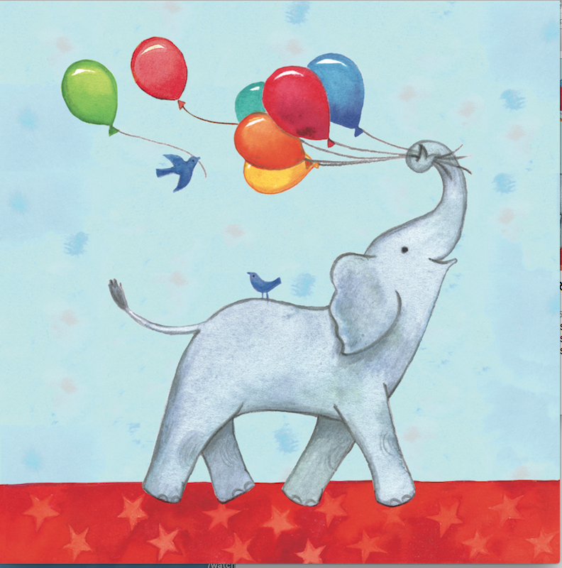 Birthday Parade Elephant Card
