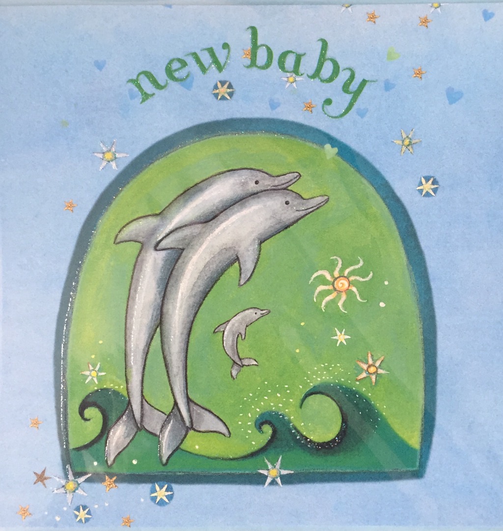 New Baby Aquamarine Card