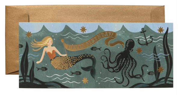 Under the Sea Birthday Long Card