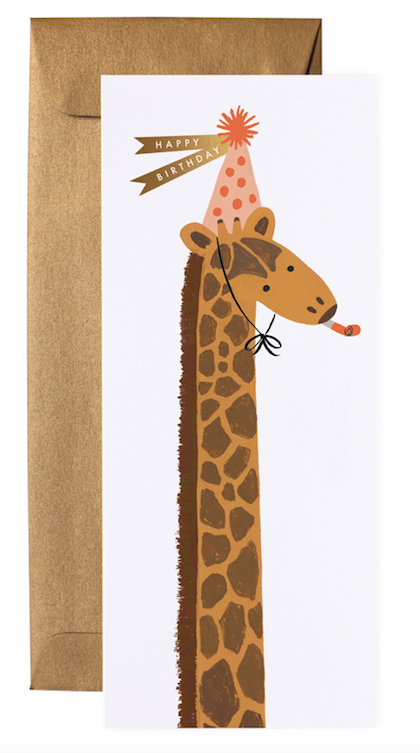 Giraffe Birthday Long Card
