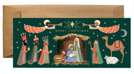 Holiday Nativity Long Card
