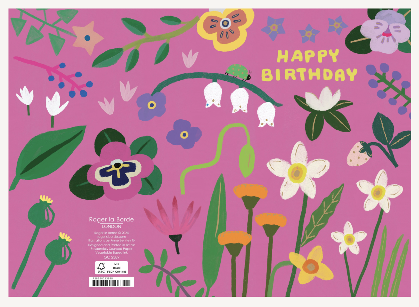 Floral in Pink Greeting Card