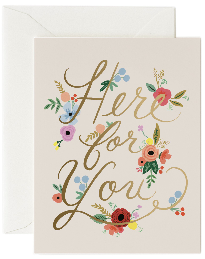 Floral Here for You Card
