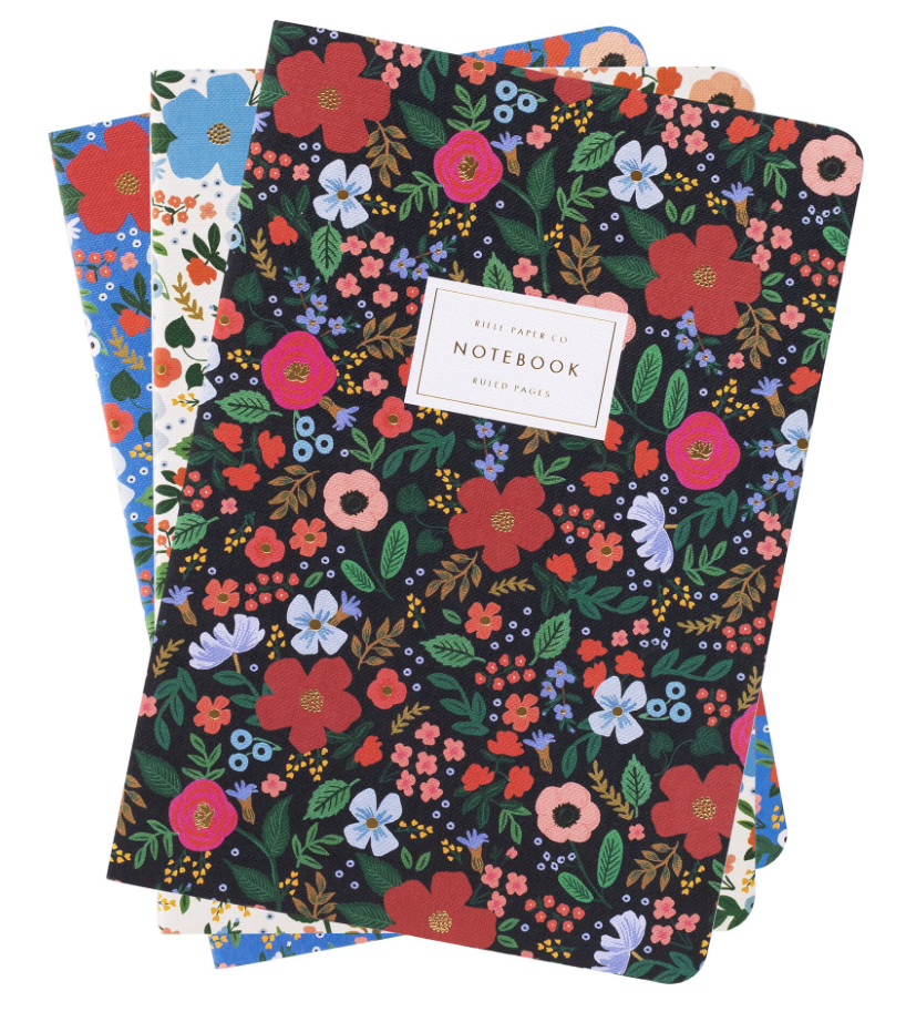 Wild Rose Stitched Notebooks
