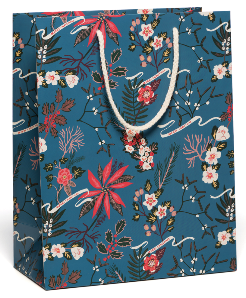 Blue Poinsettia Bag